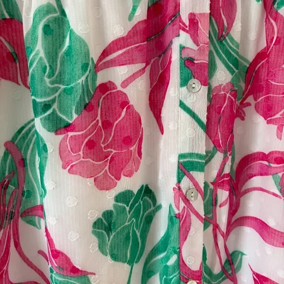 Draper James RSVP sleeveless floral print tiered maxi dress Size XXL - Picture 5 of 12